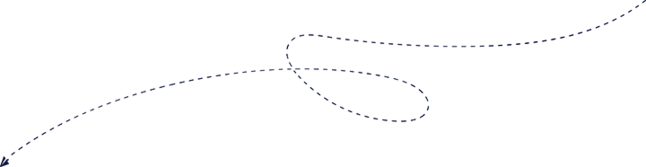 Decorative dotted arrow